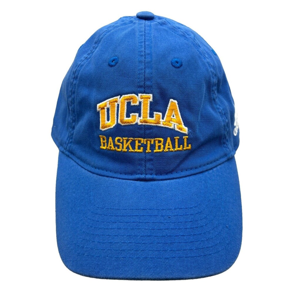 adidas UCLA Basketball Hat Cap Blue Gold Embroidered Strapback Adult OSFA NCAA